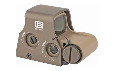 EOTECH, Tactical, Holographic, Non-Night Vision Compatible Sight, Red 68 MOA Ring with (2)-1 MOA Dots, Matte Finish, Tan, Rear Buttons, Includes CR123 Battery